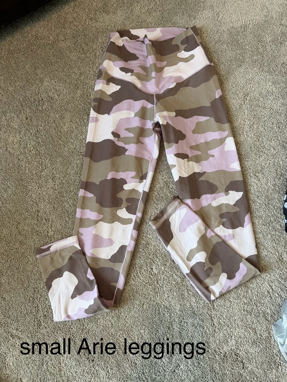 aerie Pink, Brown & Cream Camo High-Rise Kids Leggings